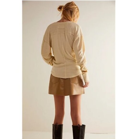 NWT-Free People Your Person Thermal-Washed Out-L - Picture 4 of 5